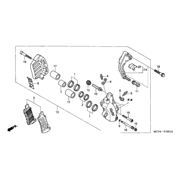 LEFT FRONT BRAKE CALIPER