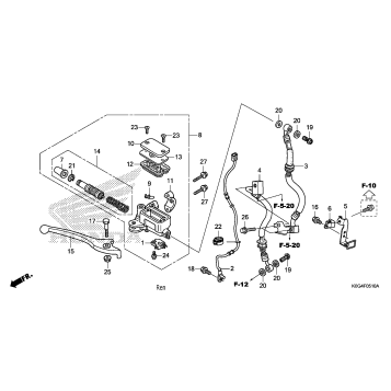 FRONT BRAKE MASTER       CYLINDER