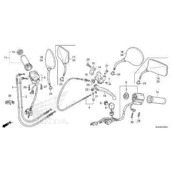HANDLE LEVER@SWITCH@CABLE