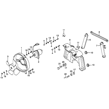 RADIATOR FAN + SHROUD