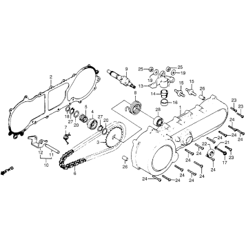 LEFT CRANKCASE COVER 80