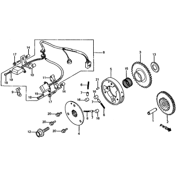 PULSER + STARTER CLUTCH