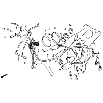 WIRE HARNESS + IGNITION COIL + C.D.I. UNIT