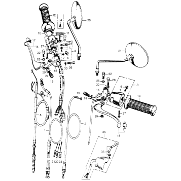 CABLE + HORN & LIGHTING SWITCH