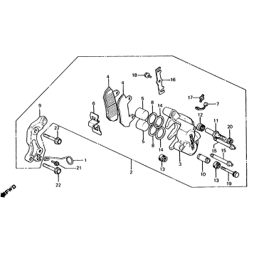 CB650 FRONT BRAKE CALIPER 2 82