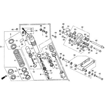 REAR SHOCK ABSORBER 95-96