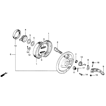 FRONT BRAKE PANEL 78-81