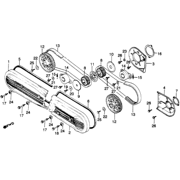 FRONT COVER + TIMING BELT