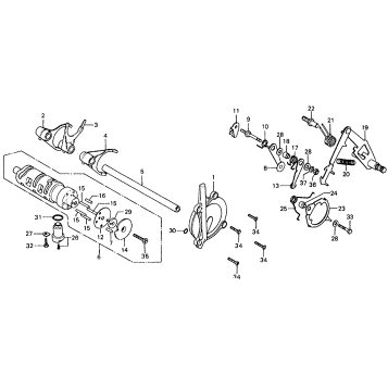 GEARSHIFT DRUM + SPINDLE