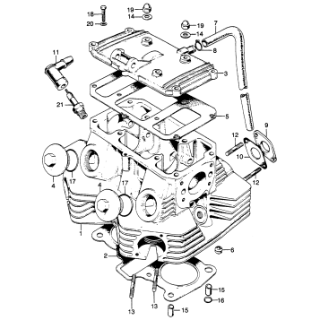 CYLINDER HEAD + CYLINDER HEAD COVER