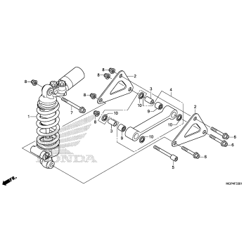REAR SHOCK ABSORBER      (2)