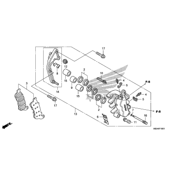 LEFT FRONT BRAKE CALIPER