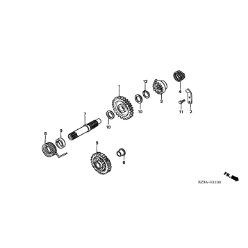 KICK STARTER SPINDLE
