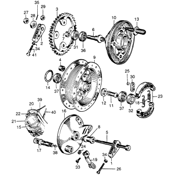 REAR WHEEL + REAR BRAKES