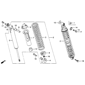 REAR SHOCK ABSORBER 78-81