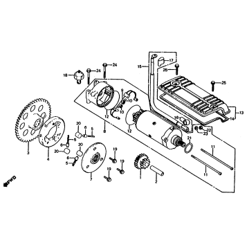 STARTER MOTOR + STARTER CLUTCH