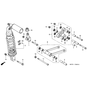 REAR SHOCK ABSORBER ('02-'05)