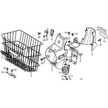 HEADLIGHT CASE + FRONT BASKET