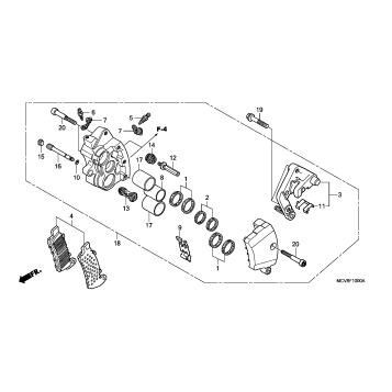 RIGHT FRONT BRAKE CALIPER