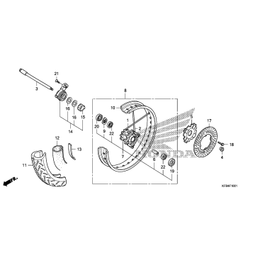 FRONT WHEEL (CRF230M)