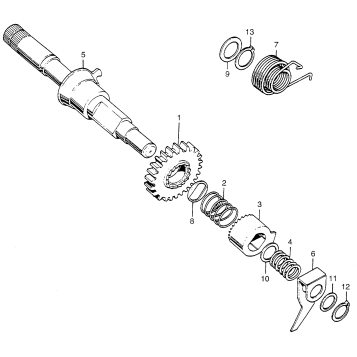 KICK STARTER SPINDLE