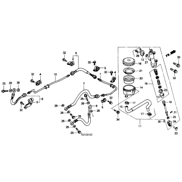 REAR BRAKE MASTER CYLINDER 1100A