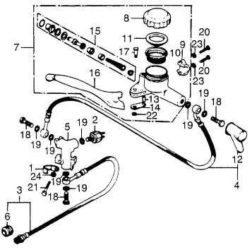 MASTER CYLINDER + BRAKE HOSE