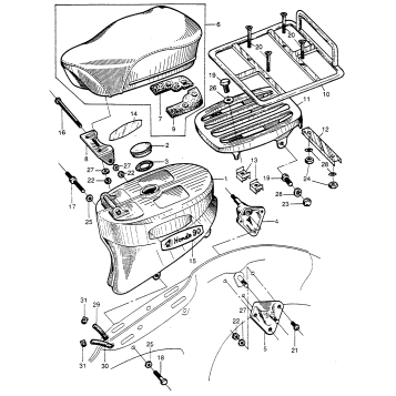 FUEL TANK + LUGGAGE CARRIER