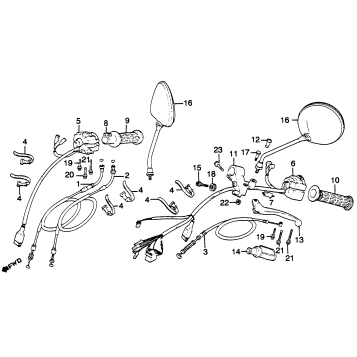 CONTROL LEVERS + SWITCHES + CALBES