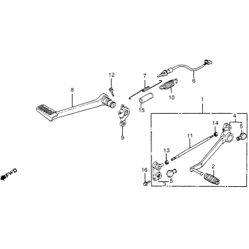 BRAKE PEDAL + GEARSHIFT PEDAL