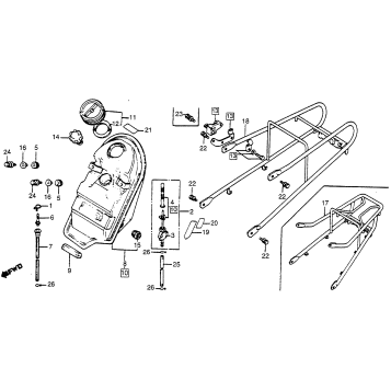 FUEL TANK + REAR CARRIER