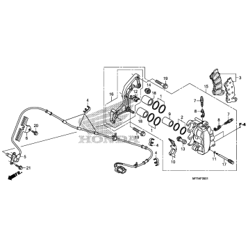 FRONT BRAKE CALIPER      (VT1300CXA)