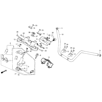 1200/A/IHANDLEBAR + KEY SET 84-85