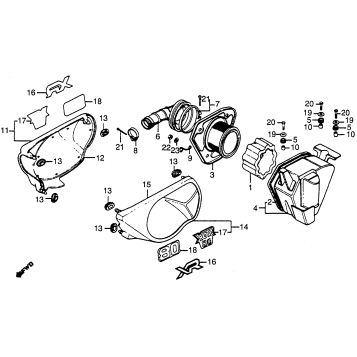 AIR CLEANER + SIDE COVER 79-82