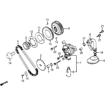 OIL PUMP + PRIMARY DRIVE GEAR