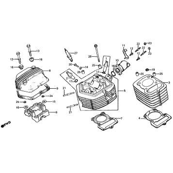 CYLINDER HEAD + CYLINDER