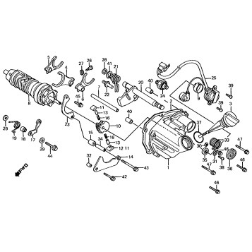 GEARSHIFT DRUM + GEARSHIFT FORK