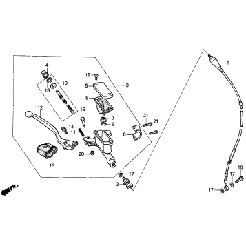 FR. BRAKE MASTER CYL. 90-91