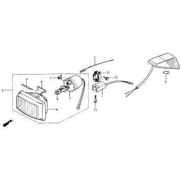 HEADLIGHT UNIT 84-85