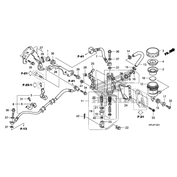 REAR BRAKE MASTER        CYLINDER (CBR1000RA)