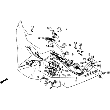GL1100I FAIRING WIRE HARNESS