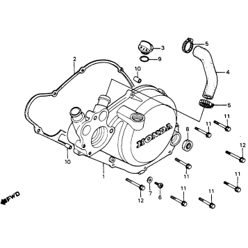 LEFT CRANKCASE COVER 81-82
