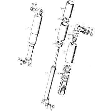 CA175 REAR SHOCK ABSORBER