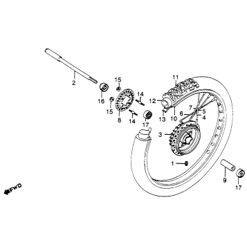 XL500S FRONT WHEEL 79-81