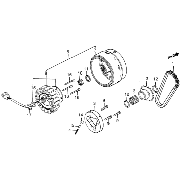 ALTERNATOR + STARTER CLUTCH