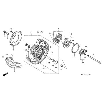 REAR WHEEL (VTX1800S)