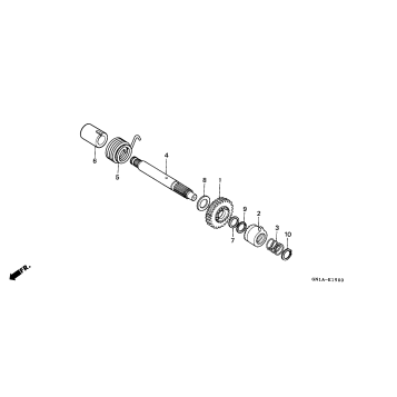 KICK STARTER SPINDLE