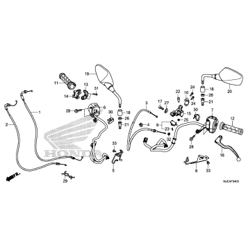 HANDLE LEVER@SWITCH@CABLE@MIRROR