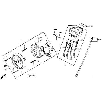 HEADLIGHT + SPEEDOMETER