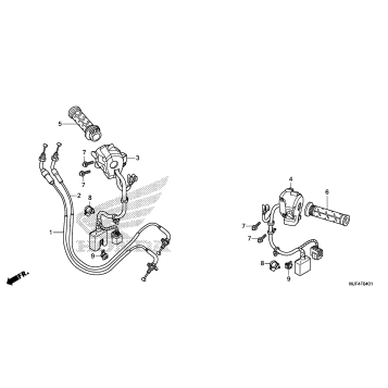 HANDLE LEVER + SWITCH + CABLE (2)